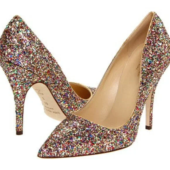 Kate Spade Licorice Too Glitter Pump New - Picture 4 of 5